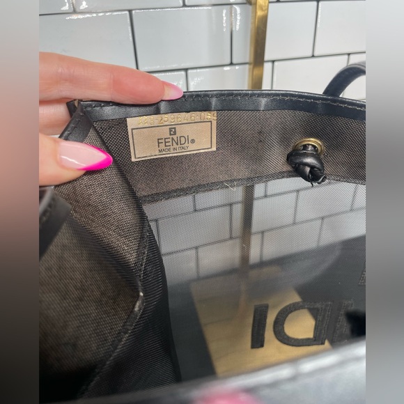 Authentic Vintage Fendi mesh Shopper Tote / Pool Tote - Picture 2 of 5